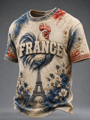 T-shirt manches courtes France Lover O-neck pour homme