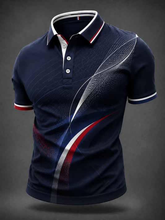 Chemise de ville imprimée pour homme, France, 14 juillet