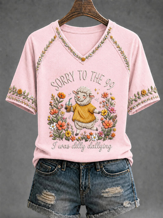 Women's Funny Christian I Was Dilly Dallying Short Sleeve T-shirt