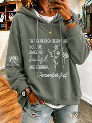 Women's Dear Person Behind Me You Matter Printed Regular Sweatshirt