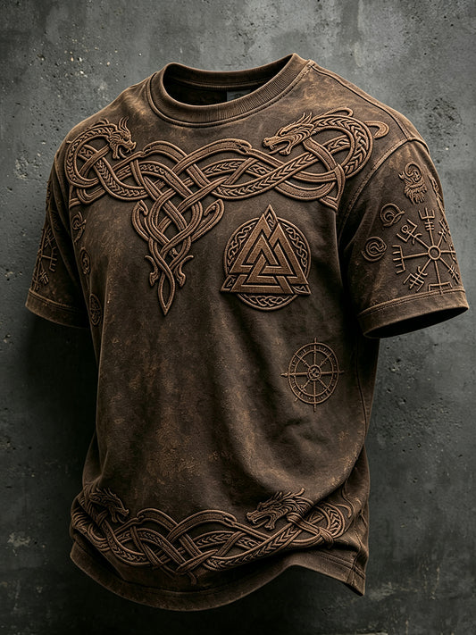 Men's Viking Inspired Art Print Short Sleeves T-shirt