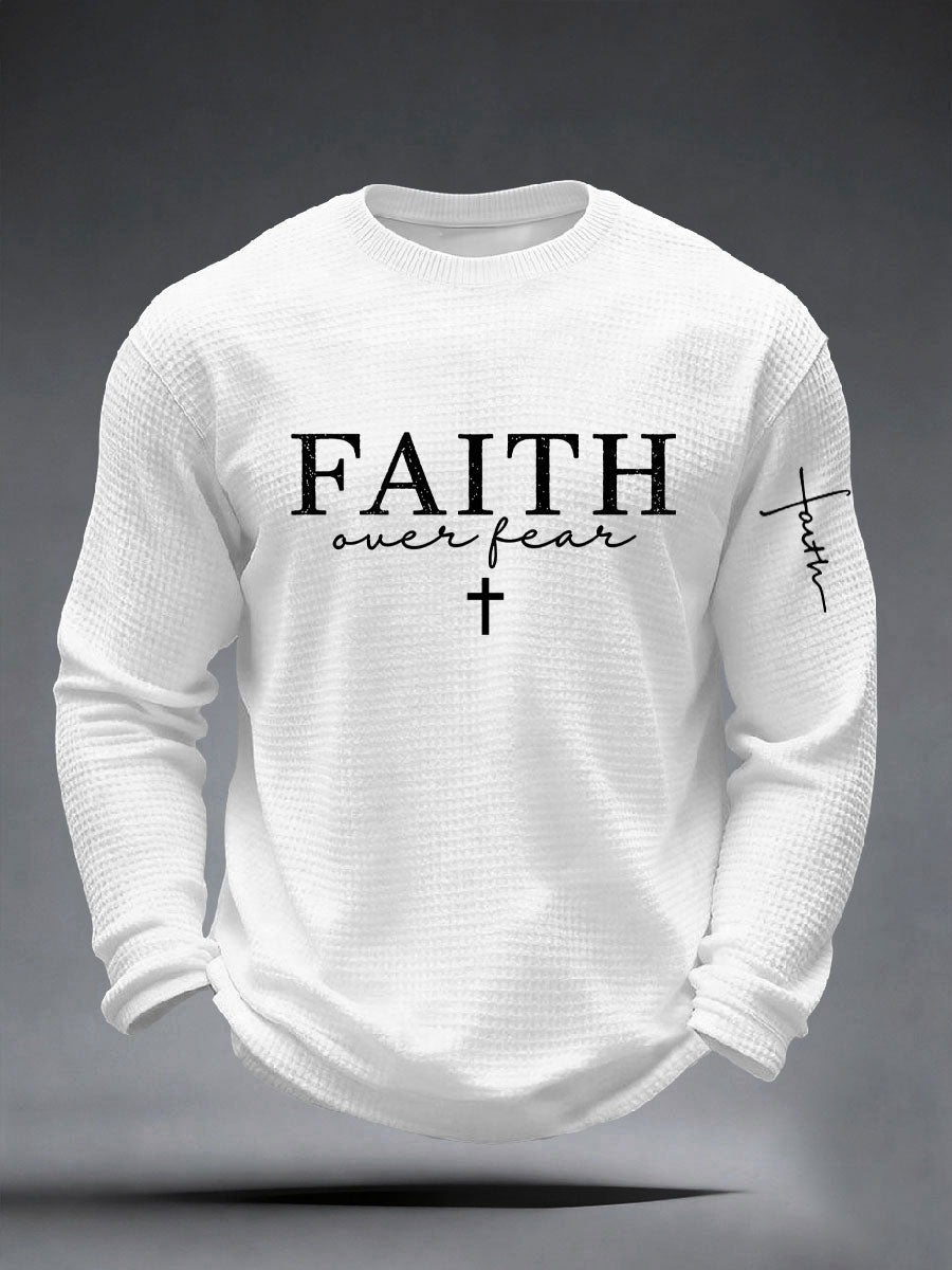 Men's Faith Over Fear Waffle Top