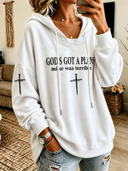 Women's God's Got A Plan Mine Was Terrible Print Sweatshirt
