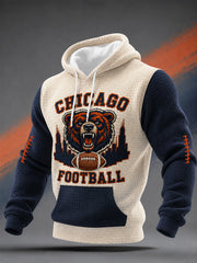 Men's Football Gameday Gift For Football Fans Casual Waffle Hoodie