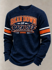 Men's Football Gameday Gift For Football Fans Waffle Sweatshirt