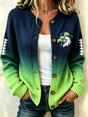 Women's Football Gameday Gift For Football Fans Casual Cardigan