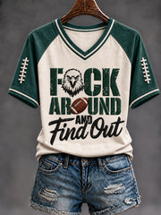 Women's Football Gameday Gift For Football Fans Short Sleeve T-shirt