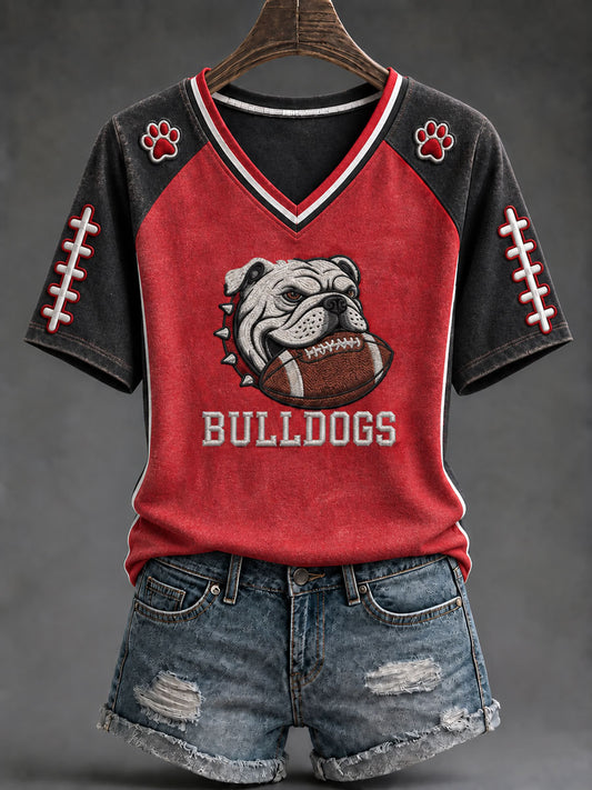Women's Game Day Football Printed Casual T-Shirt