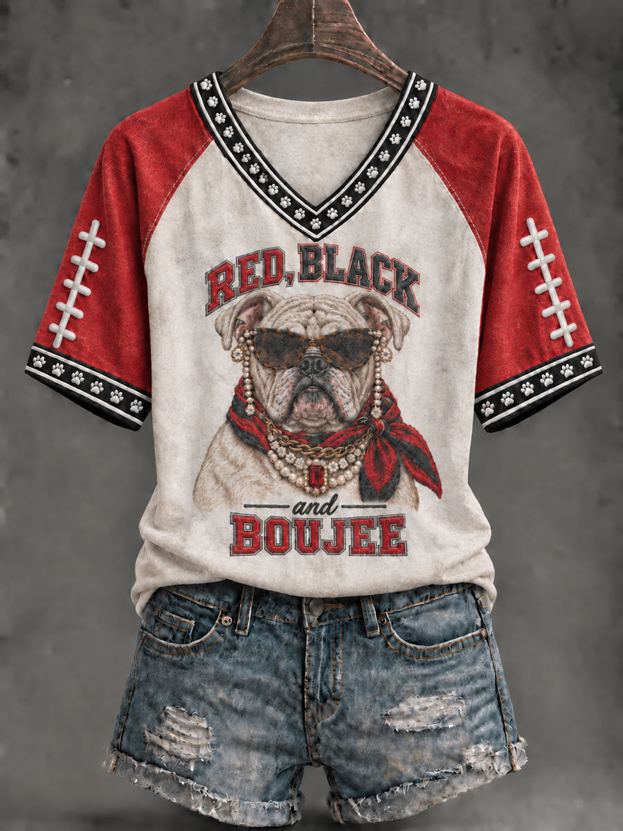 Women's Game Day Football Printed Casual T-Shirt