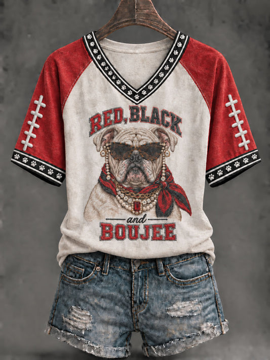 Women's Game Day Football Printed Casual T-Shirt
