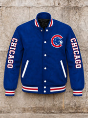 Men's Chicago Printed Baseball Jacket
