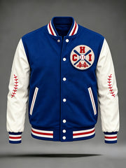Men's Chicago Baseball Fan Print Baseball Jacket