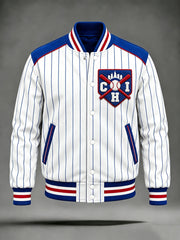 Men's Chicago Baseball Fan Print Baseball Jacket