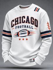 Men's Football Gameday Gift For Football Fans Waffle Sweatshirt