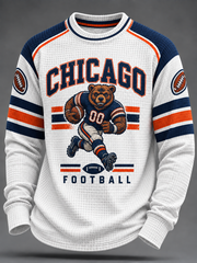 Men's Football Gameday Gift For Football Fans Waffle Sweatshirt