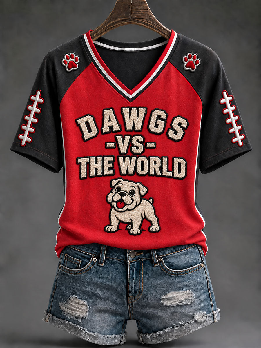 Women's Game Day Football Printed Casual T-Shirt
