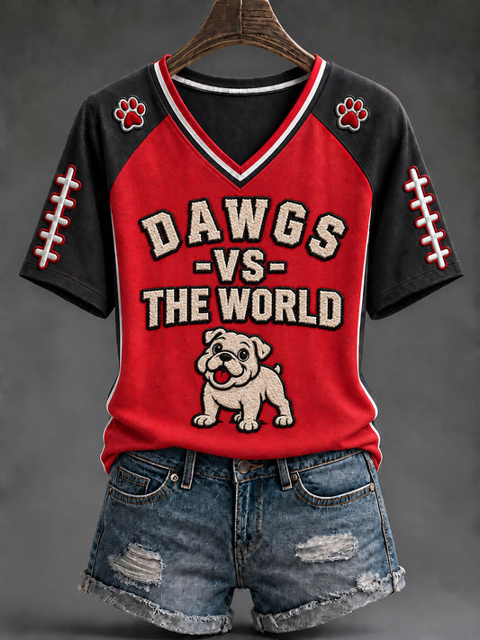 Women's Game Day Football Printed Casual T-Shirt