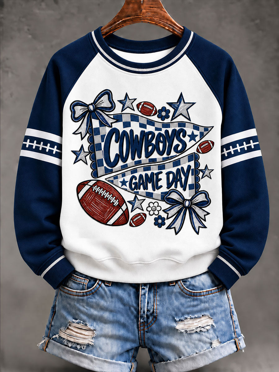Women's Cowboys Game Day Raglan Sleeve Sweatshirt