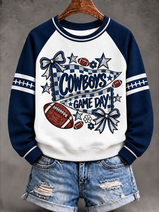 Women's Cowboys Game Day Raglan Sleeve Sweatshirt