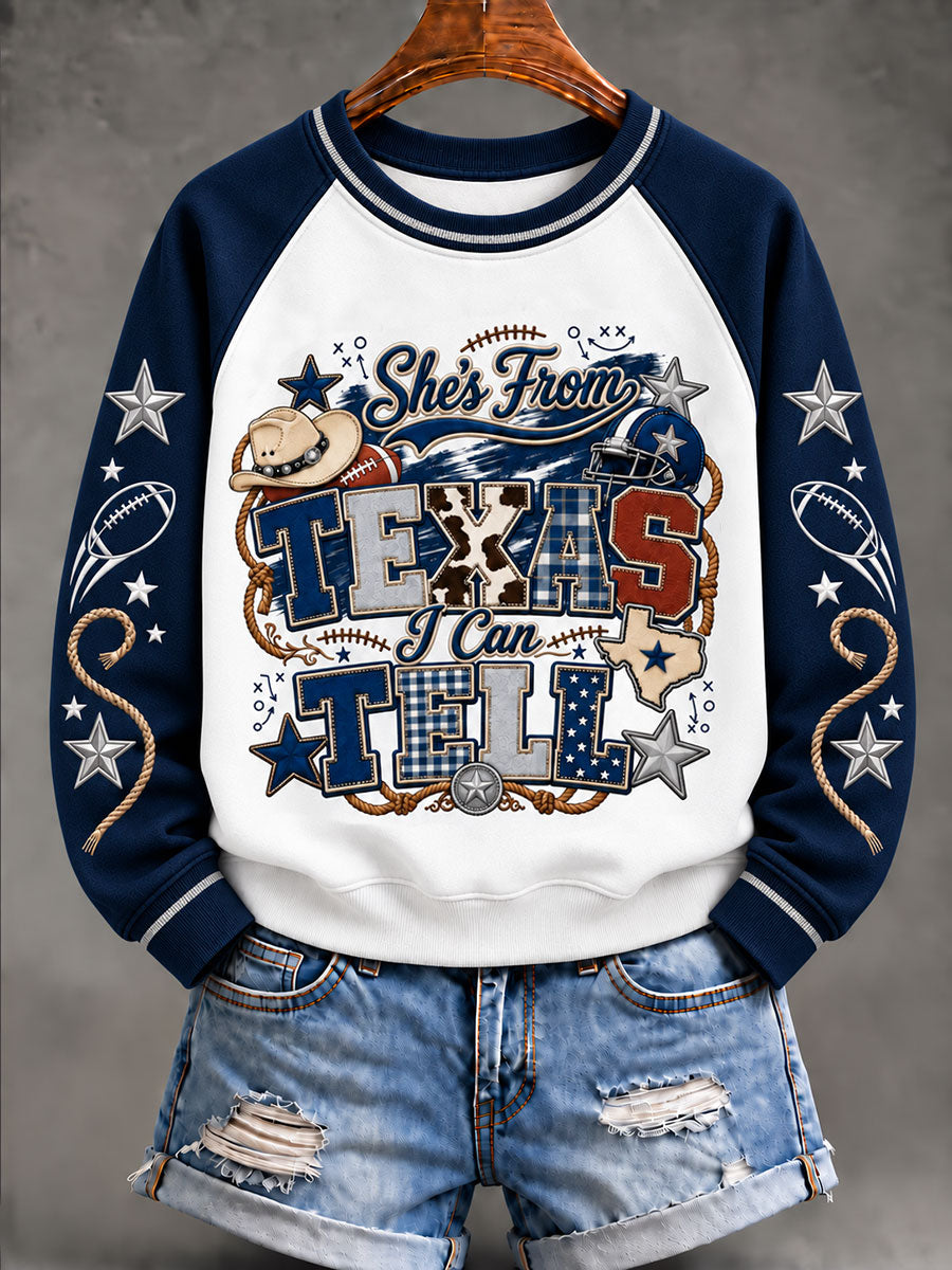 Women's Cowboys Game Day Raglan SleeveSweatshirt