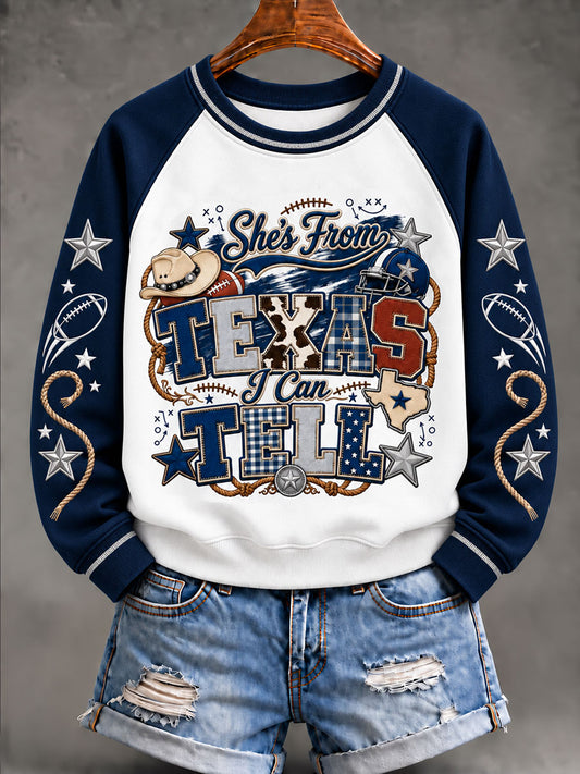 Women's Cowboys Game Day Raglan SleeveSweatshirt