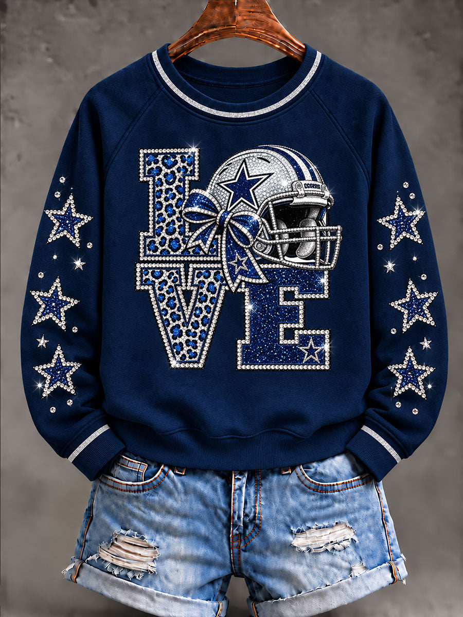 Women's Cowboys Game Day Raglan SleeveSweatshirt