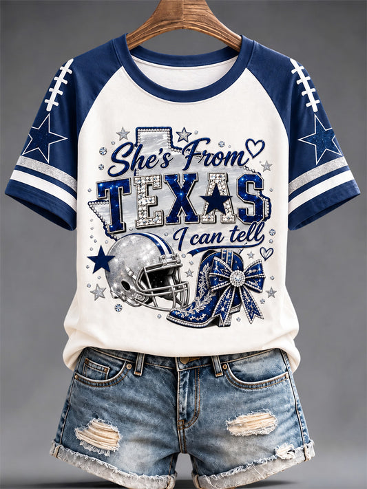 Women's Football Gameday Gift For Football Fans Casual Tee