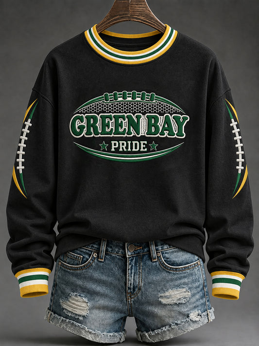 Women's American baseball Print Casual Sweatshirt