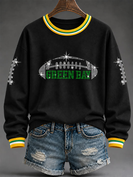 Women's American baseball Print Casual Sweatshirt