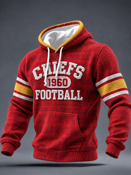 Men's Checkered Cotton Hoodie