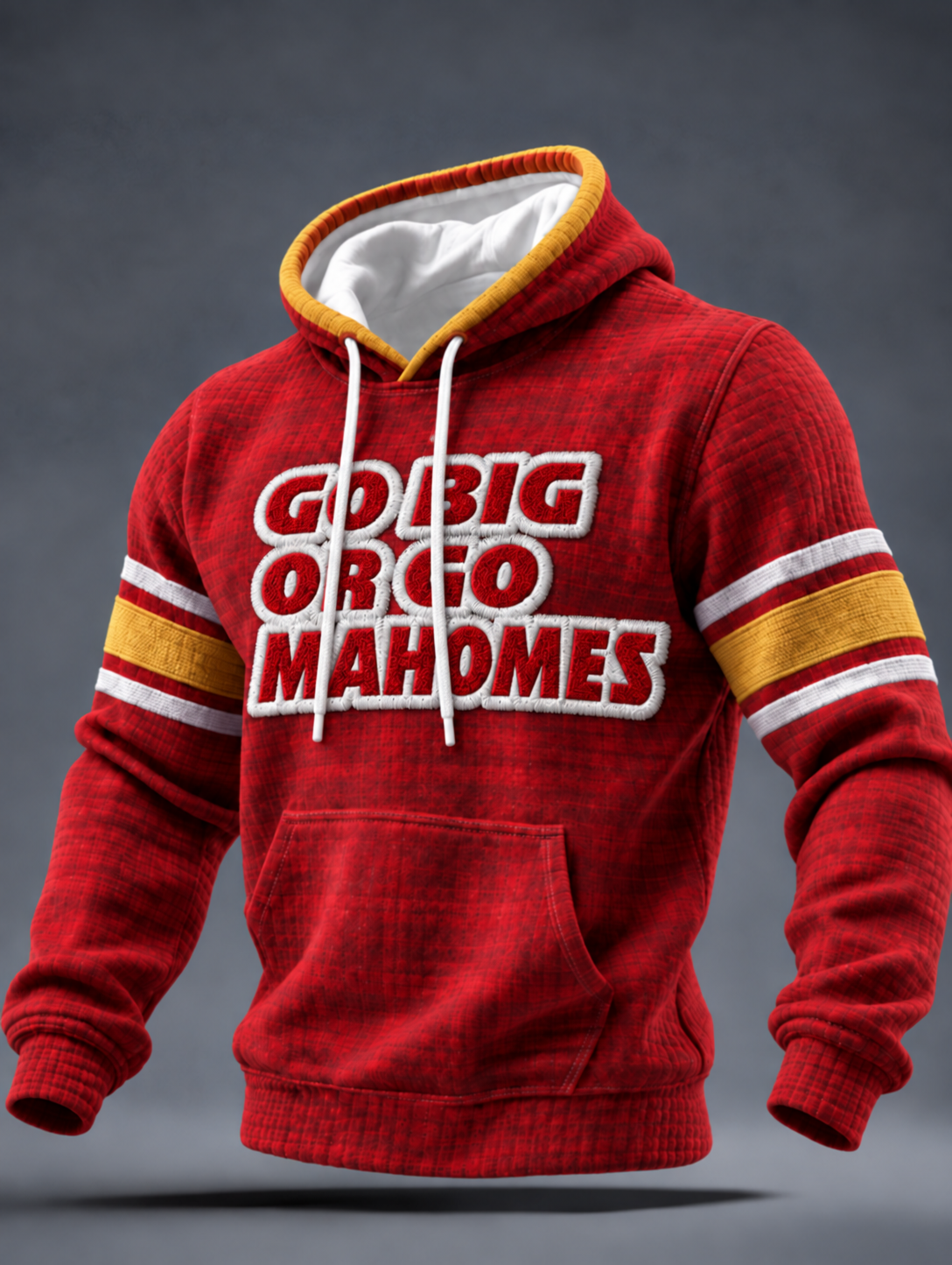 Men's Checkered Cotton Hoodie