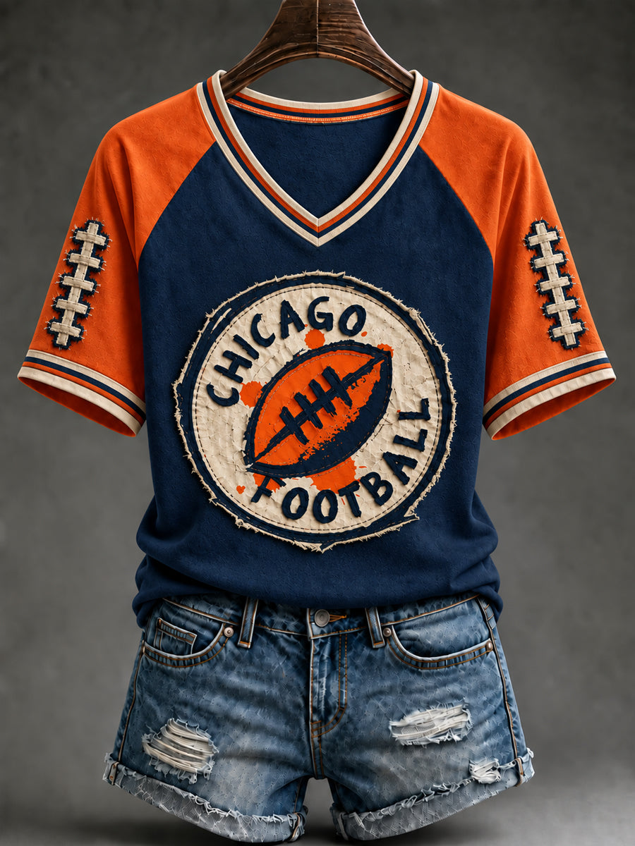 Women's Football Gameday Gift For Football Fans Short Sleeve T-shirt