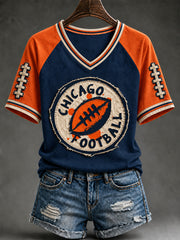 Women's Football Gameday Gift For Football Fans Short Sleeve T-shirt