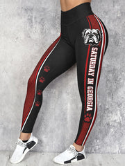 Women’s Game Day Football Print Casual Leggings