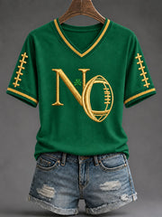Women's Game Day Football Printed Casual T-Shirt