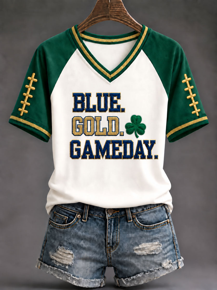 Women's Game Day Football Printed Casual T-Shirt