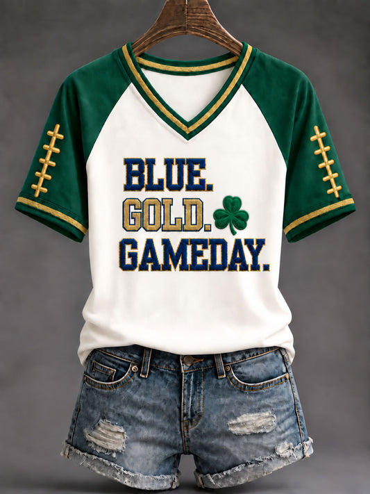 Women's Game Day Football Printed Casual T-Shirt