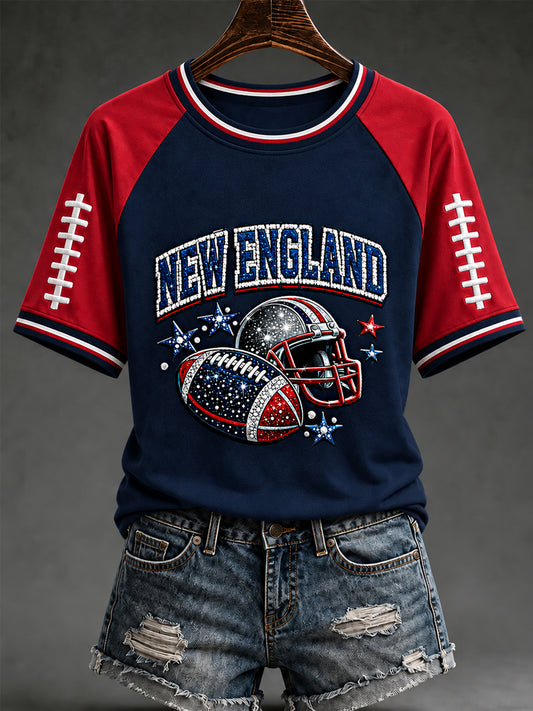 Women's Football Gameday Gift For Football Fans Casual Tee